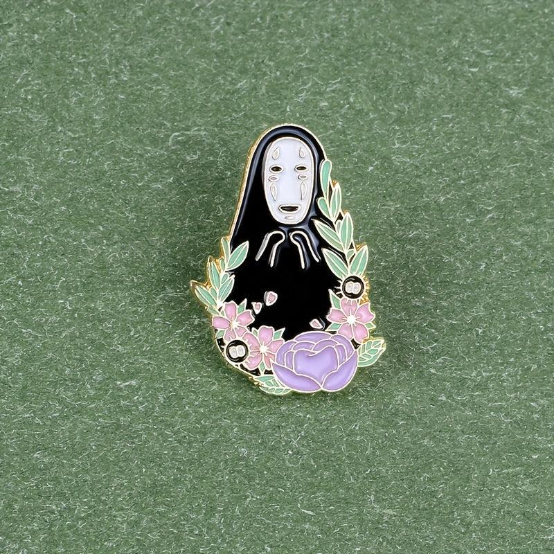 Faceless Men Cartoon Brooch
