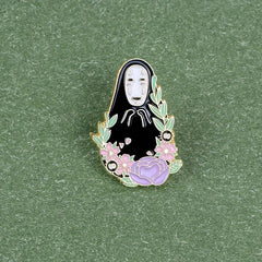 Faceless Men Cartoon Brooch