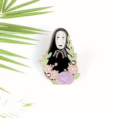 Faceless Men Cartoon Brooch