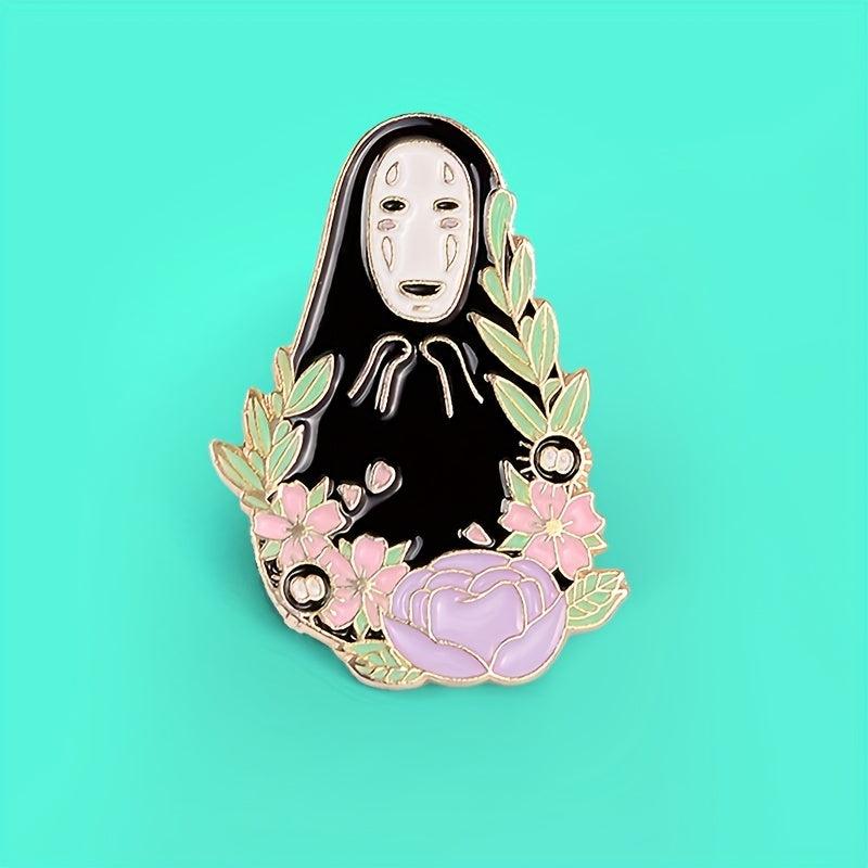 Faceless Men Cartoon Brooch
