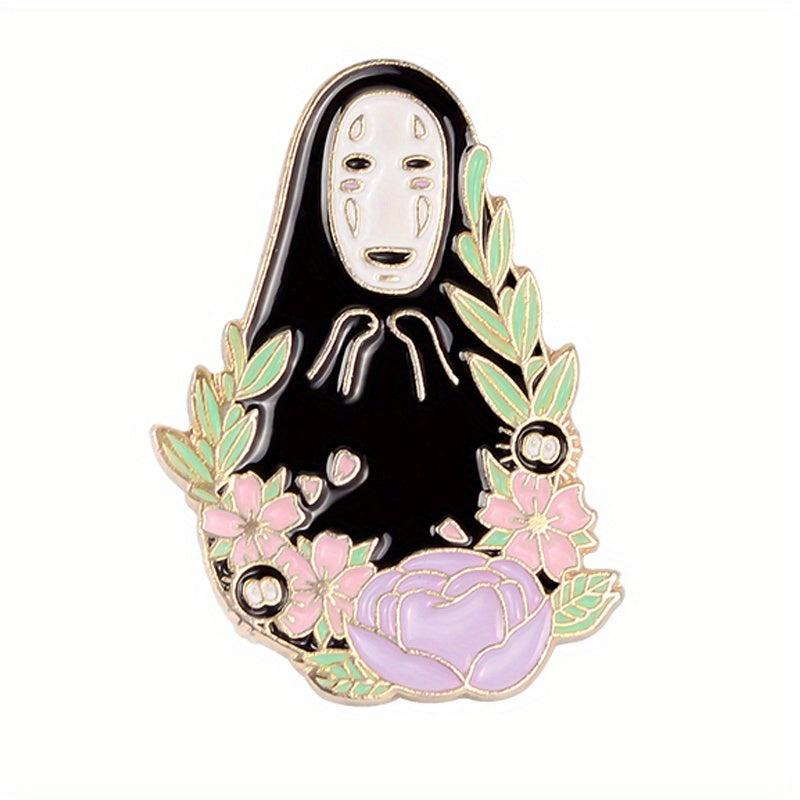 Faceless Men Cartoon Brooch