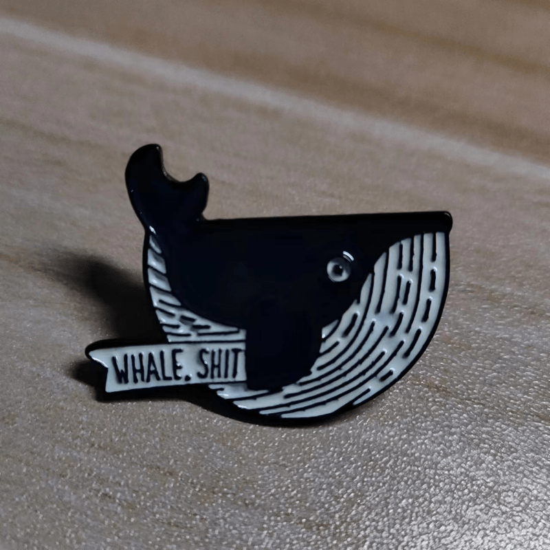 Whale Shit Whale Alloy Brooch Pin