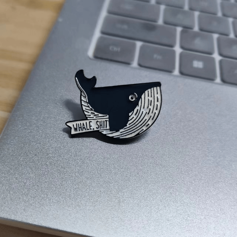 Whale Shit Whale Alloy Brooch Pin