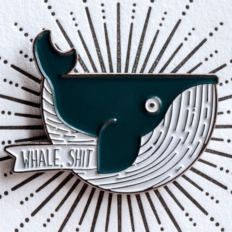 Whale Shit Whale Alloy Brooch Pin