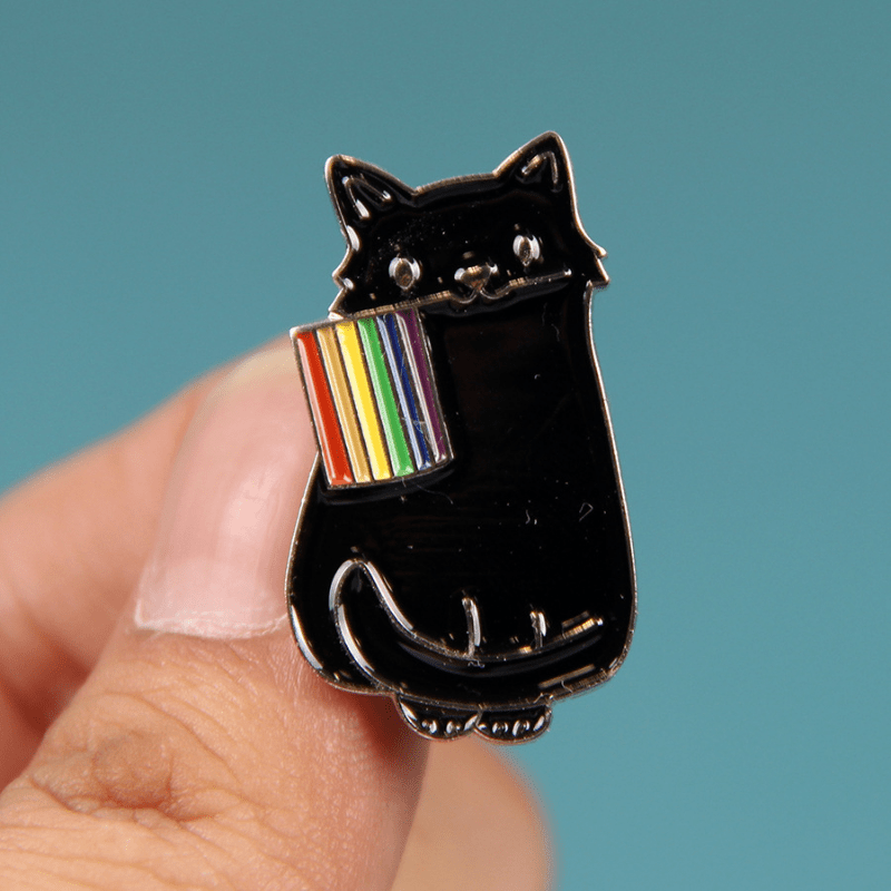 Anime And Rainbow Cat Brooch