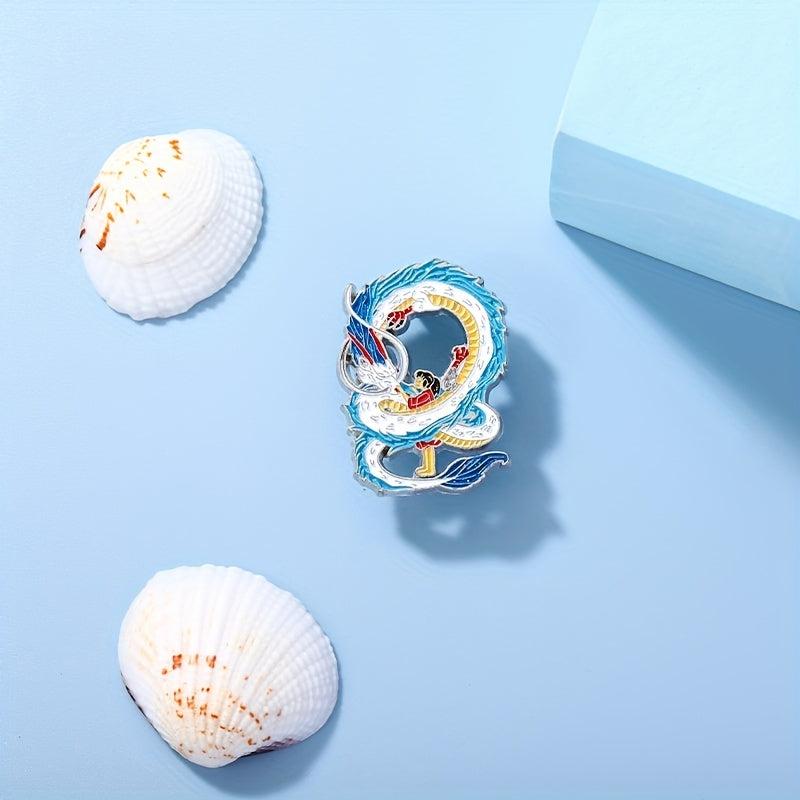 1pc Cartoon Brooch Pin Anime Dragon Pattern Brooch Pin Creative Accessories