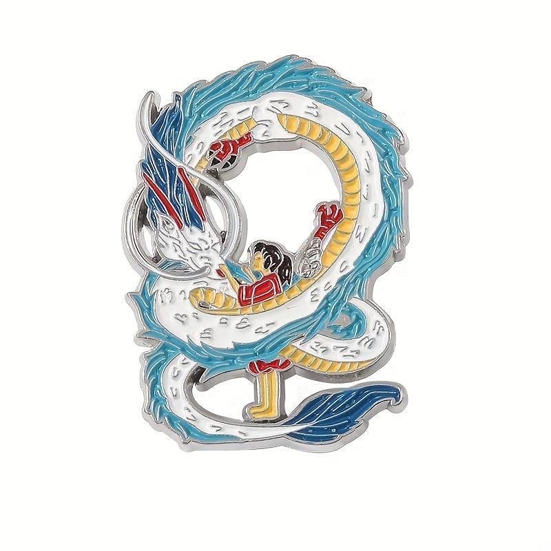 1pc Cartoon Brooch Pin Anime Dragon Pattern Brooch Pin Creative Accessories