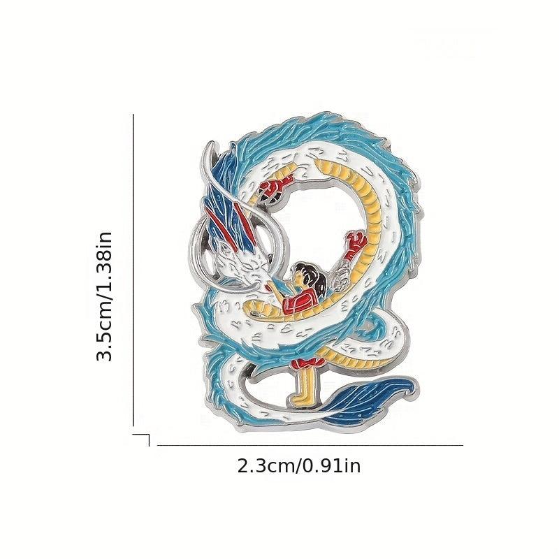 1pc Cartoon Brooch Pin Anime Dragon Pattern Brooch Pin Creative Accessories