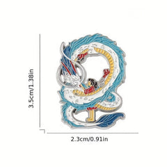 1pc Cartoon Brooch Pin Anime Dragon Pattern Brooch Pin Creative Accessories
