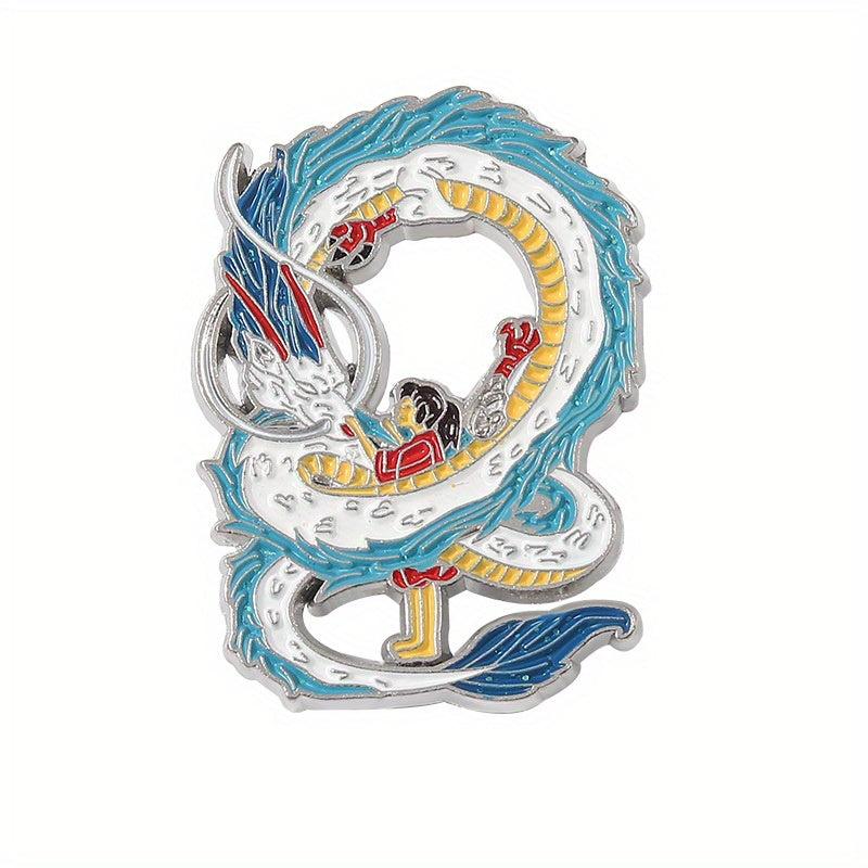 1pc Cartoon Brooch Pin Anime Dragon Pattern Brooch Pin Creative Accessories