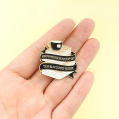 Tea & Book Happiness Brooch