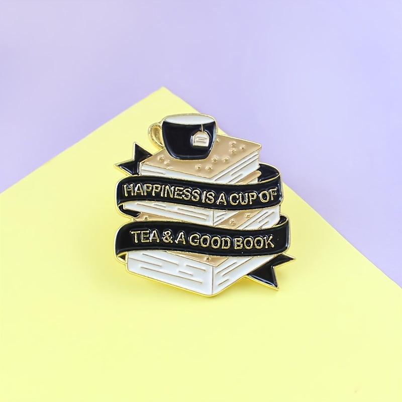 Tea & Book Happiness Brooch