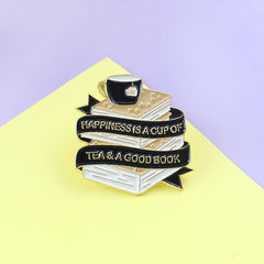 Tea & Book Happiness Brooch