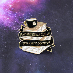 Tea & Book Happiness Brooch