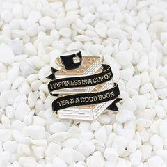 Tea & Book Happiness Brooch
