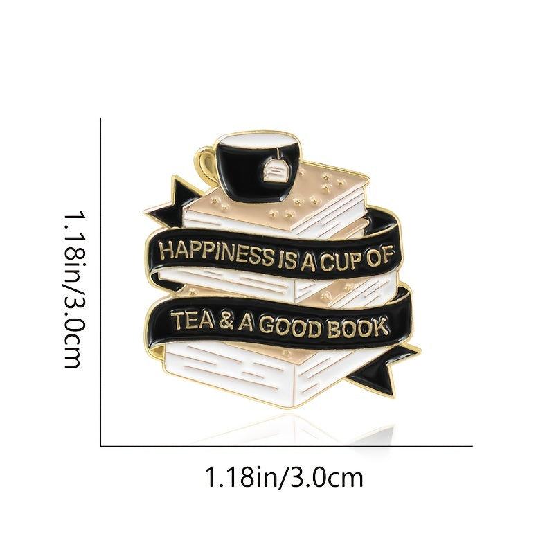 Tea & Book Happiness Brooch