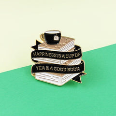 Tea & Book Happiness Brooch