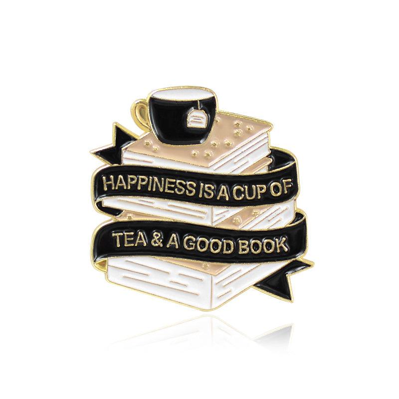Tea & Book Happiness Brooch