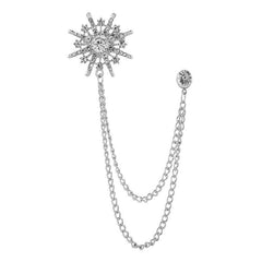 Men's Eight-Pointed Star Tassel Suit Brooch