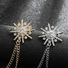 Men's Eight-Pointed Star Tassel Suit Brooch