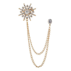Men's Eight-Pointed Star Tassel Suit Brooch