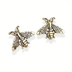 Bee Brooch Collar Pin Buckle Alloy Button Couple Shirt Suit Accessory Silver