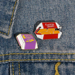 Fried Chicken Hamburger Chips Alloy Brooch