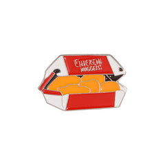 Fried Chicken Hamburger Chips Alloy Brooch