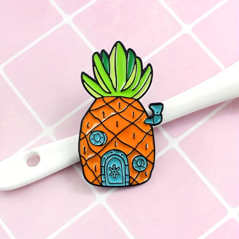 Fruit Pineapple House Brooch For Men