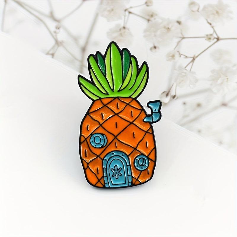 Fruit Pineapple House Brooch For Men