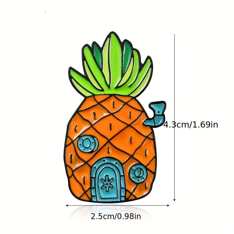 Fruit Pineapple House Brooch For Men