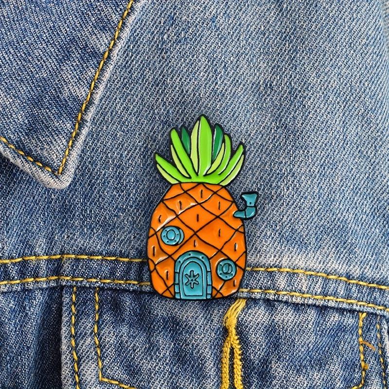 Fruit Pineapple House Brooch For Men