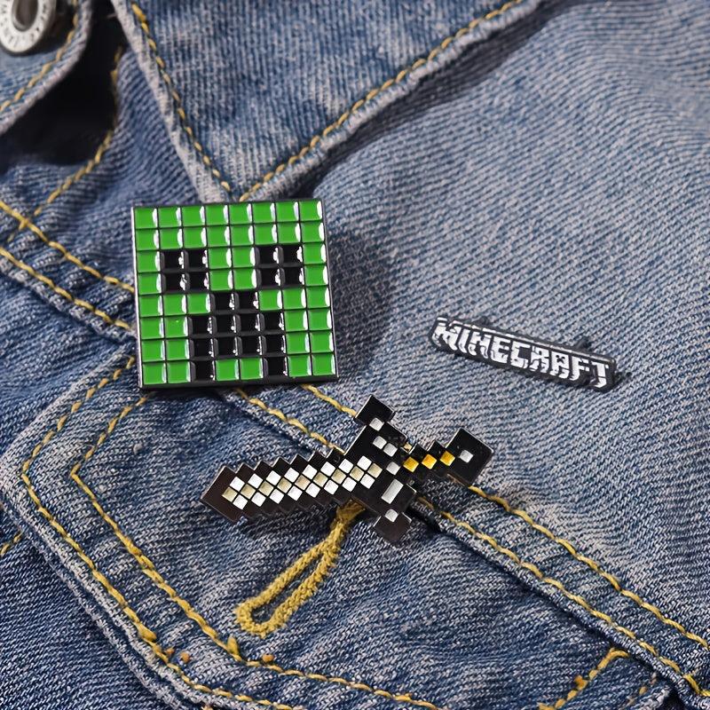 3pcs Game Series Sword Letter Paint Badges Clothing Accessories