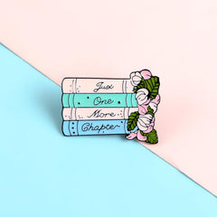 Pink Flower Student Book Brooch Buttons & Pins
