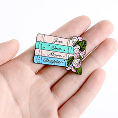 Pink Flower Student Book Brooch Buttons & Pins