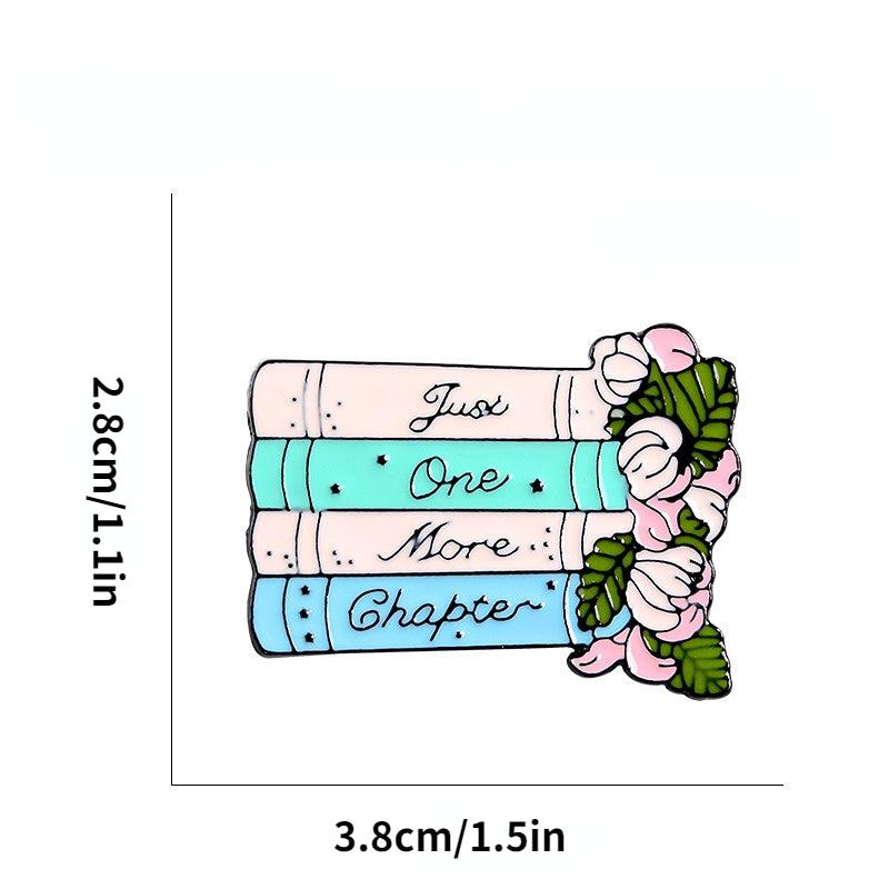 Pink Flower Student Book Brooch Buttons & Pins