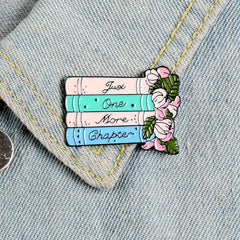 Pink Flower Student Book Brooch Buttons & Pins