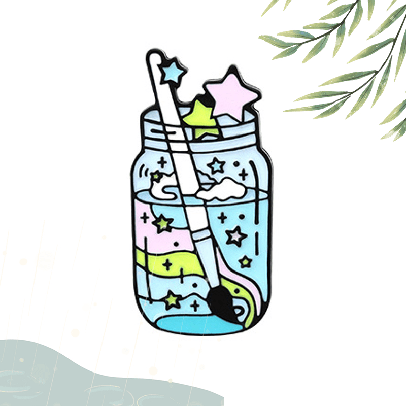 Glass Bottle Pattern Brooch Alloy Brooch