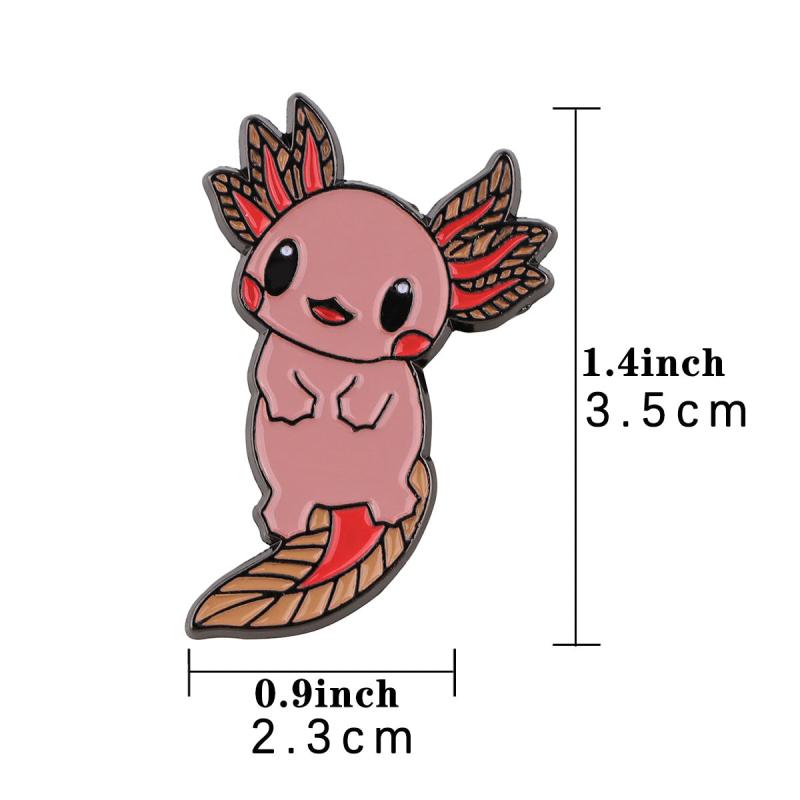 Axolotll Enamel Pin Badges Brooches For Men Lapel Pins For Backpacks