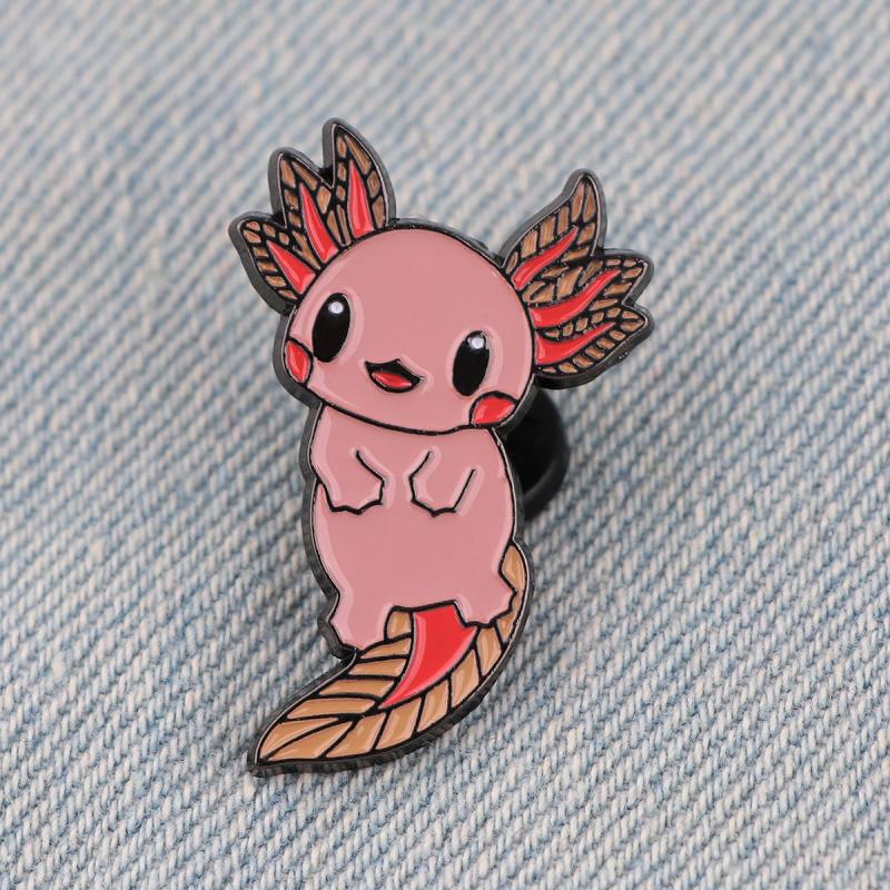 Axolotll Enamel Pin Badges Brooches For Men Lapel Pins For Backpacks