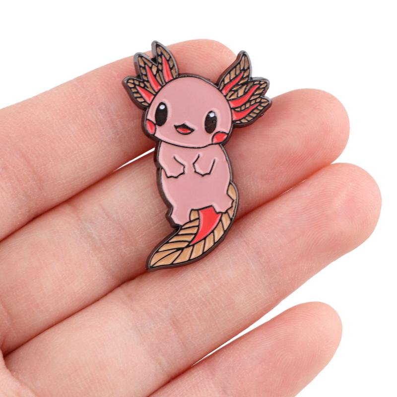 Axolotll Enamel Pin Badges Brooches For Men Lapel Pins For Backpacks