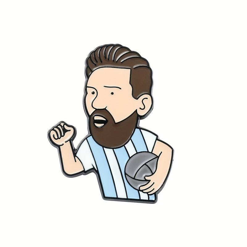 Creative Soccer Player Brooch For Men