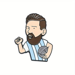 Creative Soccer Player Brooch For Men