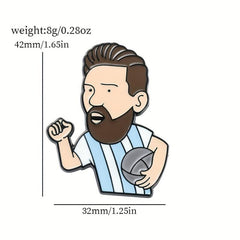 Creative Soccer Player Brooch For Men