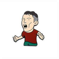 Creative Soccer Player Brooch For Men