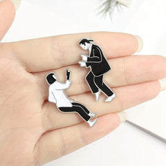 Punk Character Enamel Collar Brooch