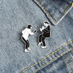 Punk Character Enamel Collar Brooch