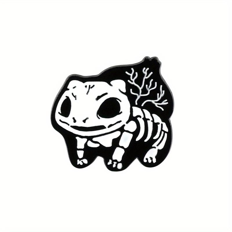 Cartoon Skeleton Animal Breast Pin For Men