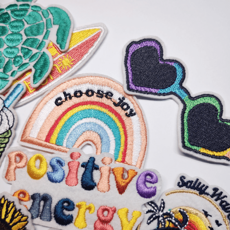Sea Turtle Whale Rainbow Flower Patches Iron On Appliques