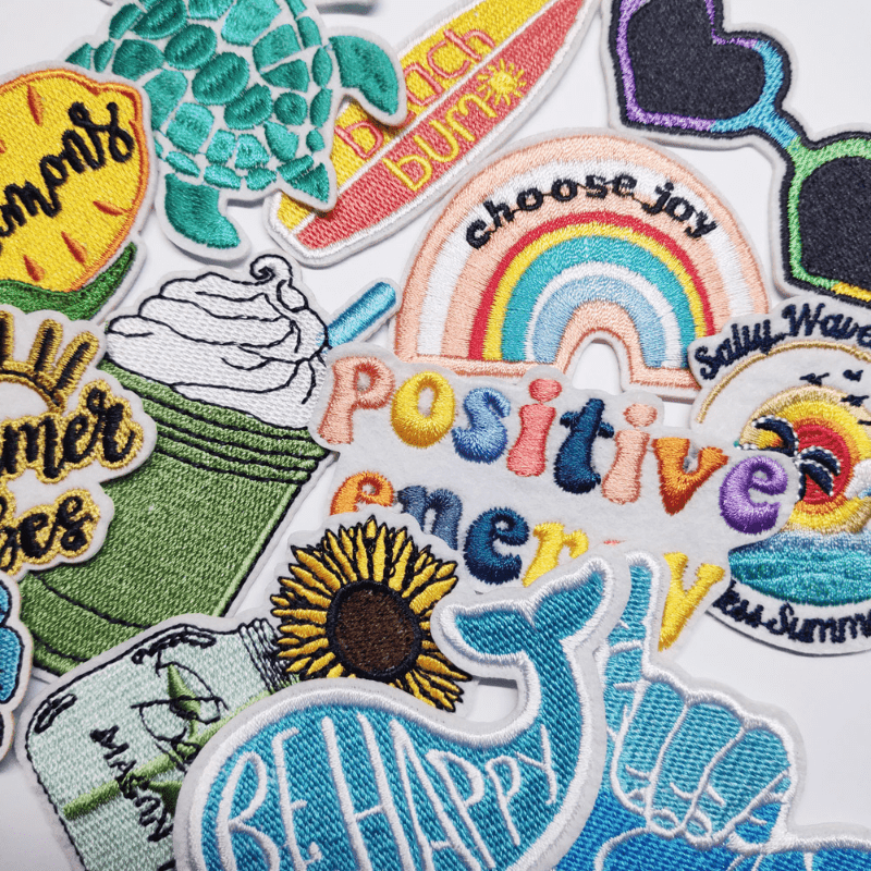 Sea Turtle Whale Rainbow Flower Patches Iron On Appliques